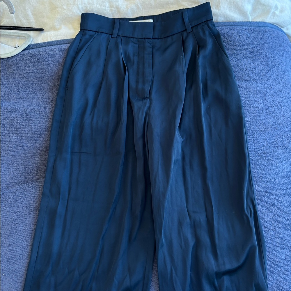 Abercrombie Women’s Navy Blue Satin Pants